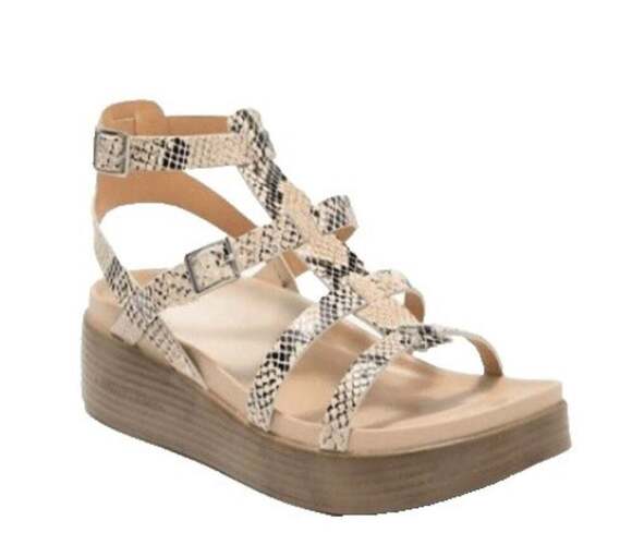 Donald Pliner Shoes - Donald Pliner Women's Disco Lizard Print Leather Platform Sandal Size 10M NEW